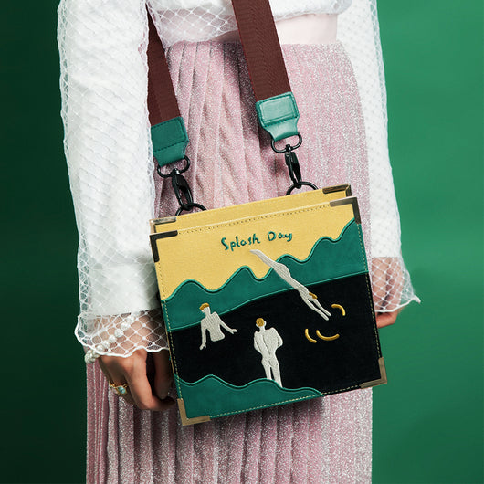 Bolso Vintage de Lona y Terciopelo con Bordados - Mensajero Elegante para Mujer - Image 13