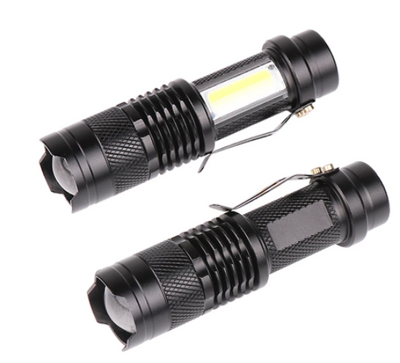 Linterna LED Portátil SK68-COB con Zoom y Enfoque Ajustable
