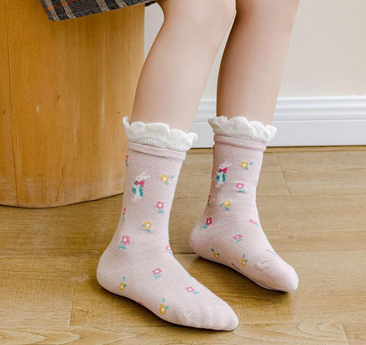 Calcetines Infantiles de Encaje Algodón Media Caña - Image 11