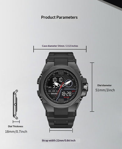 Reloj Táctico Deportivo Dual Display en Aleación Resistente - Image 8
