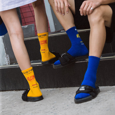 Calcetines de Tubo Algodón Otoño-Invierno Pareja Coreanos Deportivos Skate - Image 2