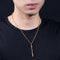 Titanium steel golden hoop necklace Dorado Without words