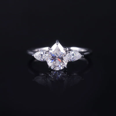Anillo de Plata 925 con Moissanita en Diseño Gota de Agua - Image 10