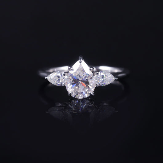 Anillo de Plata 925 con Moissanita en Diseño Gota de Agua - Image 10
