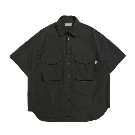 Camisa de Trabajo Vintage Multibolsillos Manga Corta para Hombre - Image 2