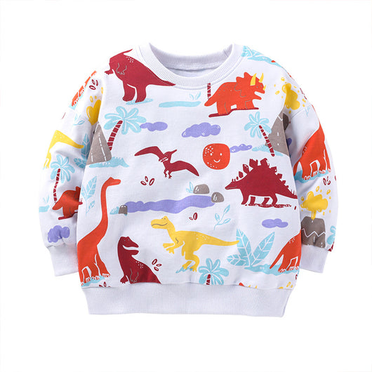 Sudadera Infantil de Algodón con Dinosaurio - Manga Larga para Niños - Image 3