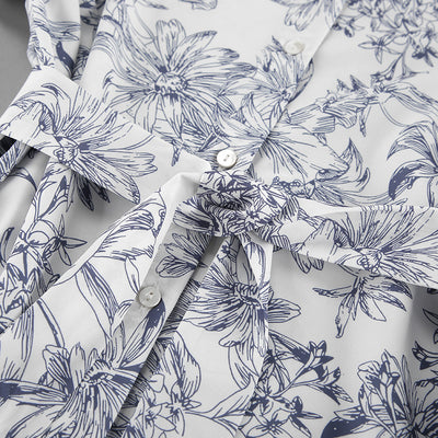Conjunto de Dos Piezas: Camisa Estampada con Cordones y Manga Larga Holgada - Image 23