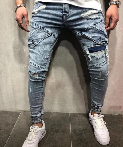 Pantalones Vaqueros Slim Fit Azul Oscuro para Hombre - Corte Moderno - Image 9