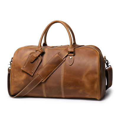 Bolsa de Viaje Portátil para Hombre en Cuero Genuino Estilo Retro - Image 13