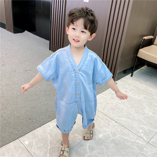 Ropa de Trabajo Infantil en Algodón - Conjunto Veraniego Moderno para Niños - Image 7