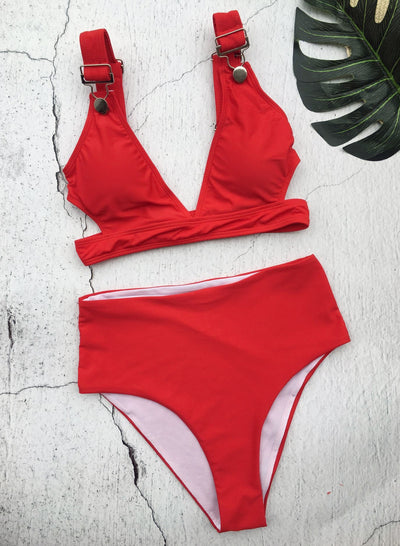 Bikini Sexy de Color Sólido para Mujer - Image 6