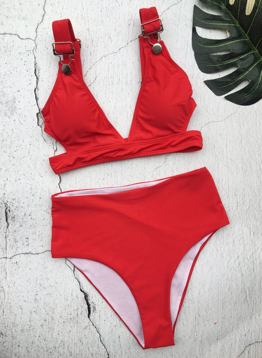 Bikini Sexy de Color Sólido para Mujer - Image 6