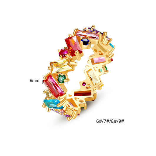 Anillo de Circón Brillante Estilo Europeo y Americano - Image 7