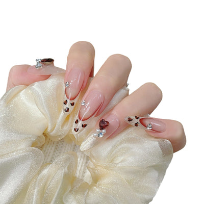 Guantes Estilo Drag con Estampado Leopardo y Detalles Cat Eye - Image 5