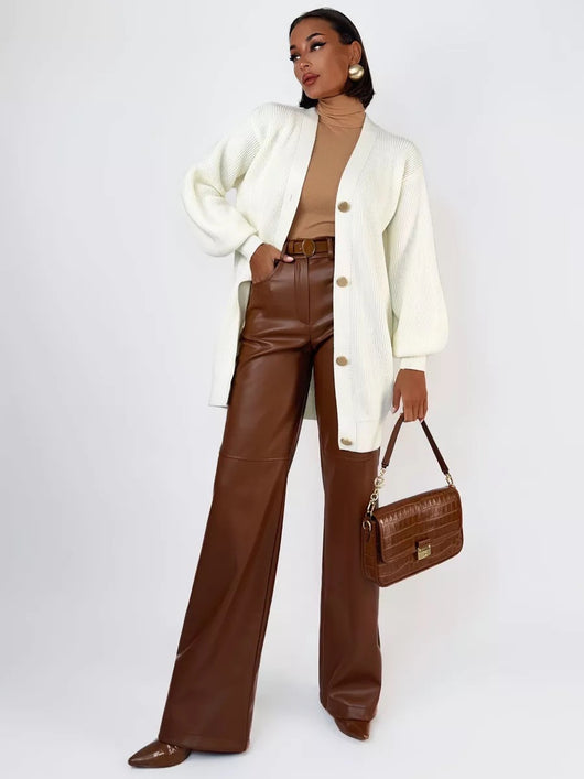 Cardigan Tejido Suelto Cuello V - Diseño Versátil para Otoño - Image 40