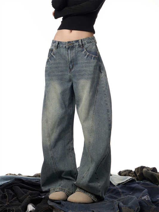 Jeans Retro Acampanados con Lavado Desgastado para Mujer - Image 2