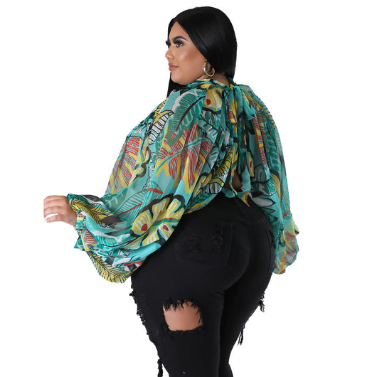 Blusa de Gasa Talla Grande con Cuello Redondo y Tirantes Ajustables - Image 28