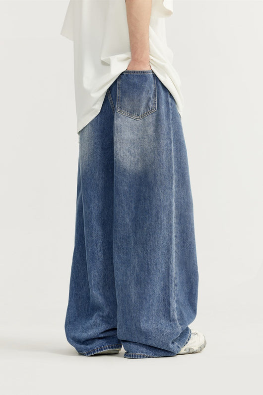 Pantalones Vaqueros Rectos Talla Alta para Hombre - Corte Ancho Lavado - Image 26