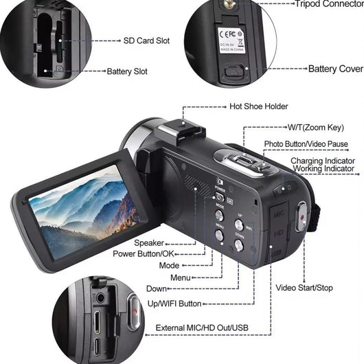 Cámara Digital 8K WiFi con Pantalla Táctil HD - Automática Portátil - Image 4