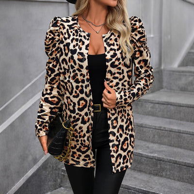 Cardigan Estampado de Leopardo para Mujer - Chaqueta Versátil - Image 4