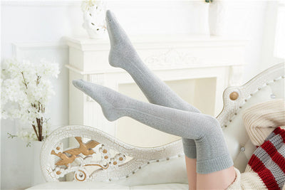 Calcetines de Algodón para Mujer con Tejido Grueso y Trenzado - Image 16