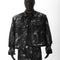 Chaqueta Denim Vintage Desgastada con Efecto Graffiti para Hombre