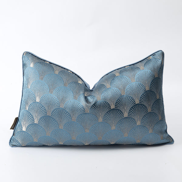 Cojines Patchwork Azul y Blanco para Sofá