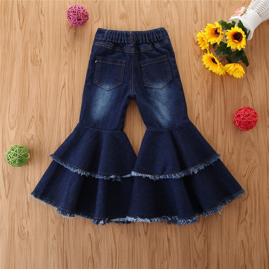 Pantalones Acampanados para Niñas - Jeans de Pierna Ancha Moderno - Image 8