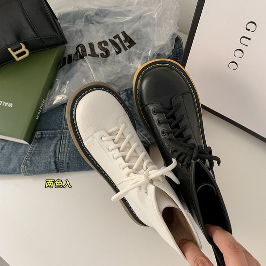 Botas Martin de Caña Alta para Mujer con Patrón Lichee en Cuero Vacuno - Image 14
