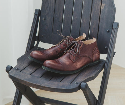 Zapatos Casuales de Cuero Vintage para Hombre con Puntera Redonda Transpirable - Image 13