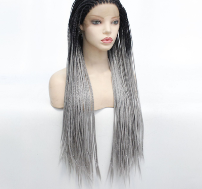 Cinta para Cabeza Trenzada Gris Triple Hebra - Image 3