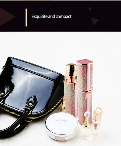 Depiladora Eléctrica Compacta con Diseño de Labial y Perfilador de Cejas Automático - Image 7