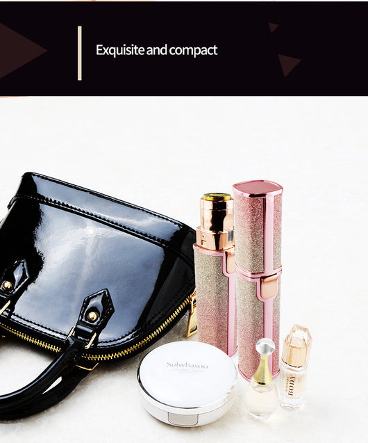 Depiladora Eléctrica Compacta con Diseño de Labial y Perfilador de Cejas Automático - Image 7