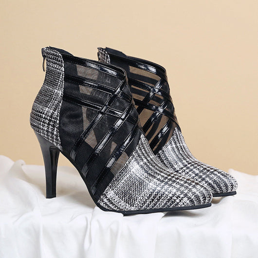 Tacones Stiletto de Punta Fina con Malla - Image 4