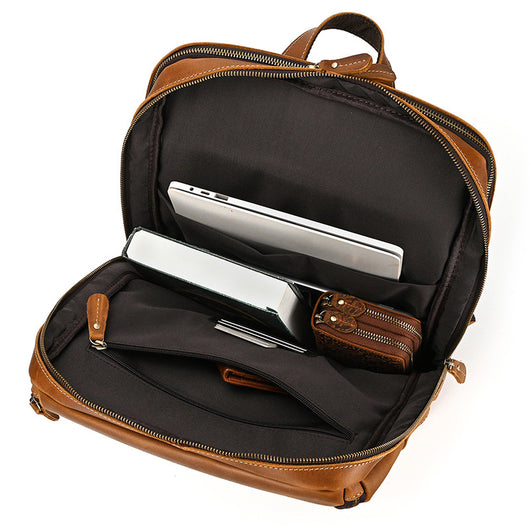 Mochila de Cuero Vintage para Hombre - Piel de Res Auténtica - Image 12