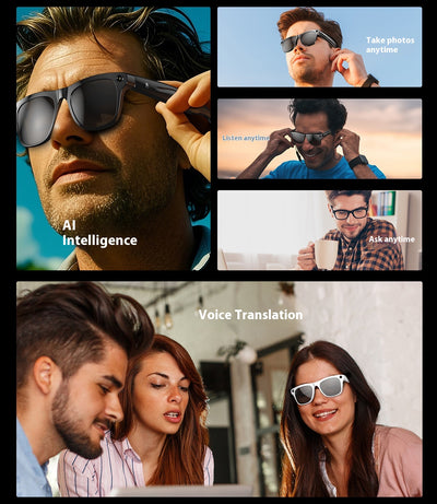 Gafas Inteligentes con Cámara, Traductor IA y Bluetooth - Image 15