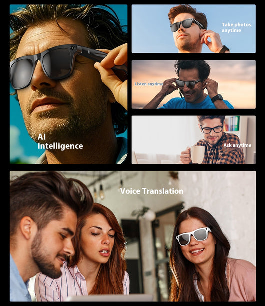 Gafas Inteligentes con Cámara, Traductor IA y Bluetooth - Image 15