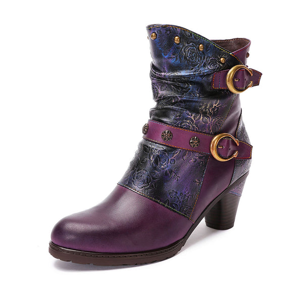 Botas Retro Bohemias para Mujer - Estilo Vintage