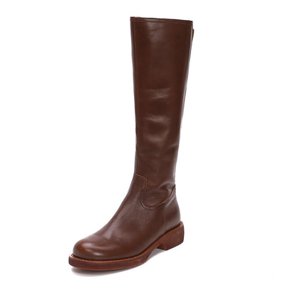 Botas Largas de Cuero Genuino Estilo Británico Retro - Image 7