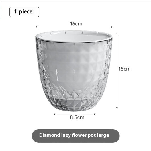 Maceta Transparente Autorregante con Diseño Floral - Image 12