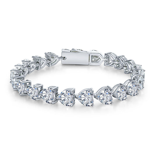 Pulsera de Plata Esterlina 925 con Diamantes de Imitación de Alto Brillo - Image 2