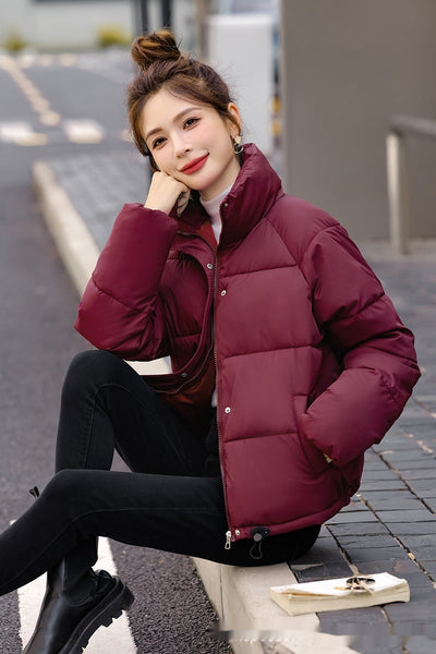 Chaqueta Corta Acolchada con Cuello Alto para Mujer - Invierno - Image 5