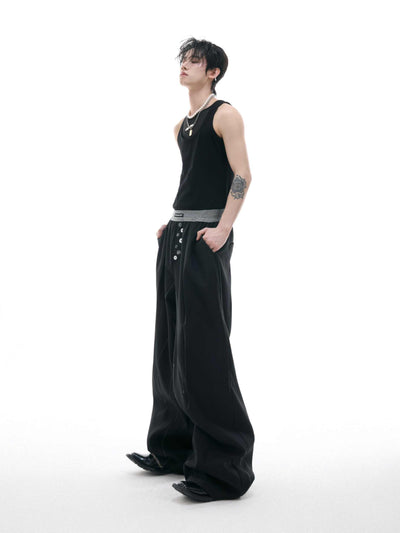 Pantalón Casual Relajado con Diseño de Botones Abiertos - Image 7