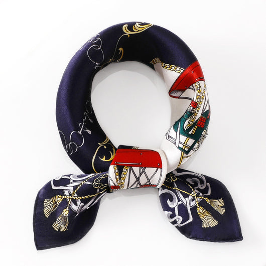 Pañuelo de Seda Cuadrado para Mujer - Diseño Estampado Versátil Primavera Verano - Image 14