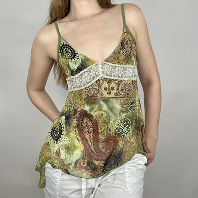 Chaleco Estampado Vintage con Tirantes
