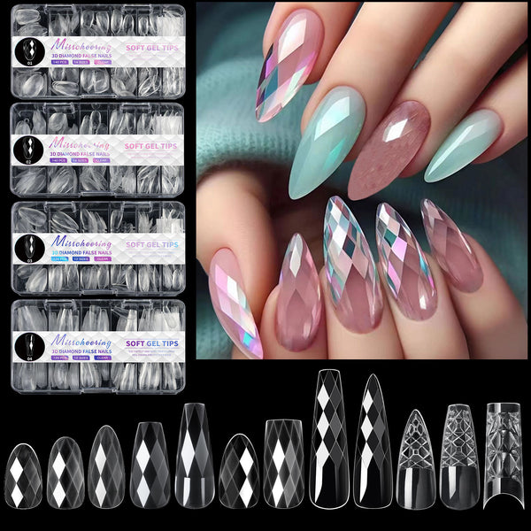 Puntas de Uñas 3D Diamond Wear de Larga Duración