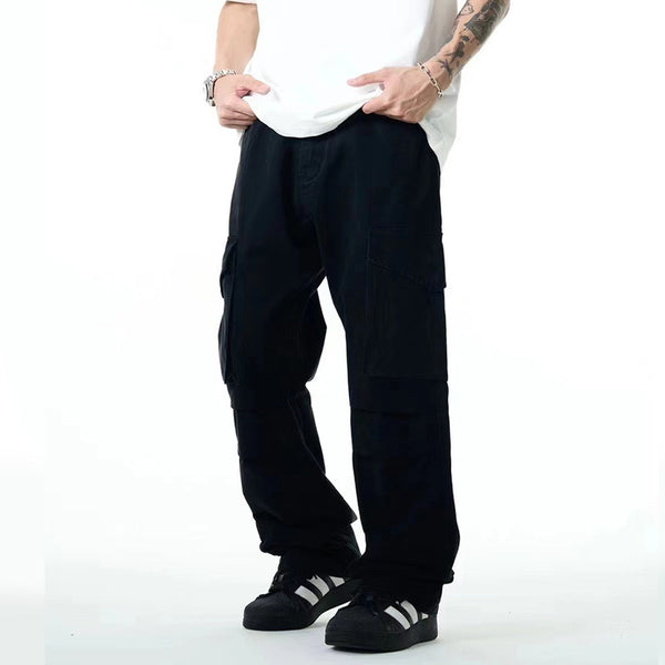 Overoles Americanos para Hombre con Bolsillos Amplios y Diseño Plisado