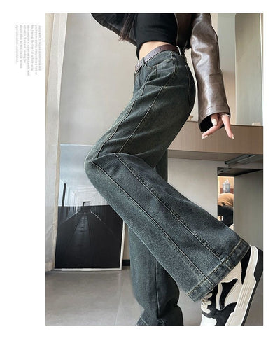 Jeans Cintura Alta Gris Cemento Corte Recto Efecto Adelgazante - Image 21