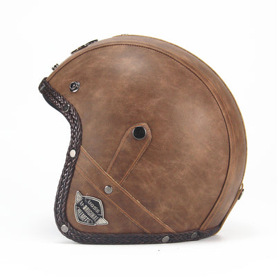 Casco Retro Semiabierto Four Seasons en Cuero - Image 16