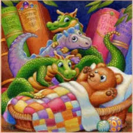 Kit de Pintura de Diamantes 5D - Dragón y Animales Cartoon - Image 10